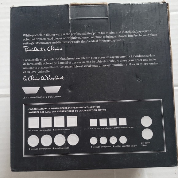 President's Choice Set Of 2 Bistrore Bowls Porcelain - Picture 2 of 8